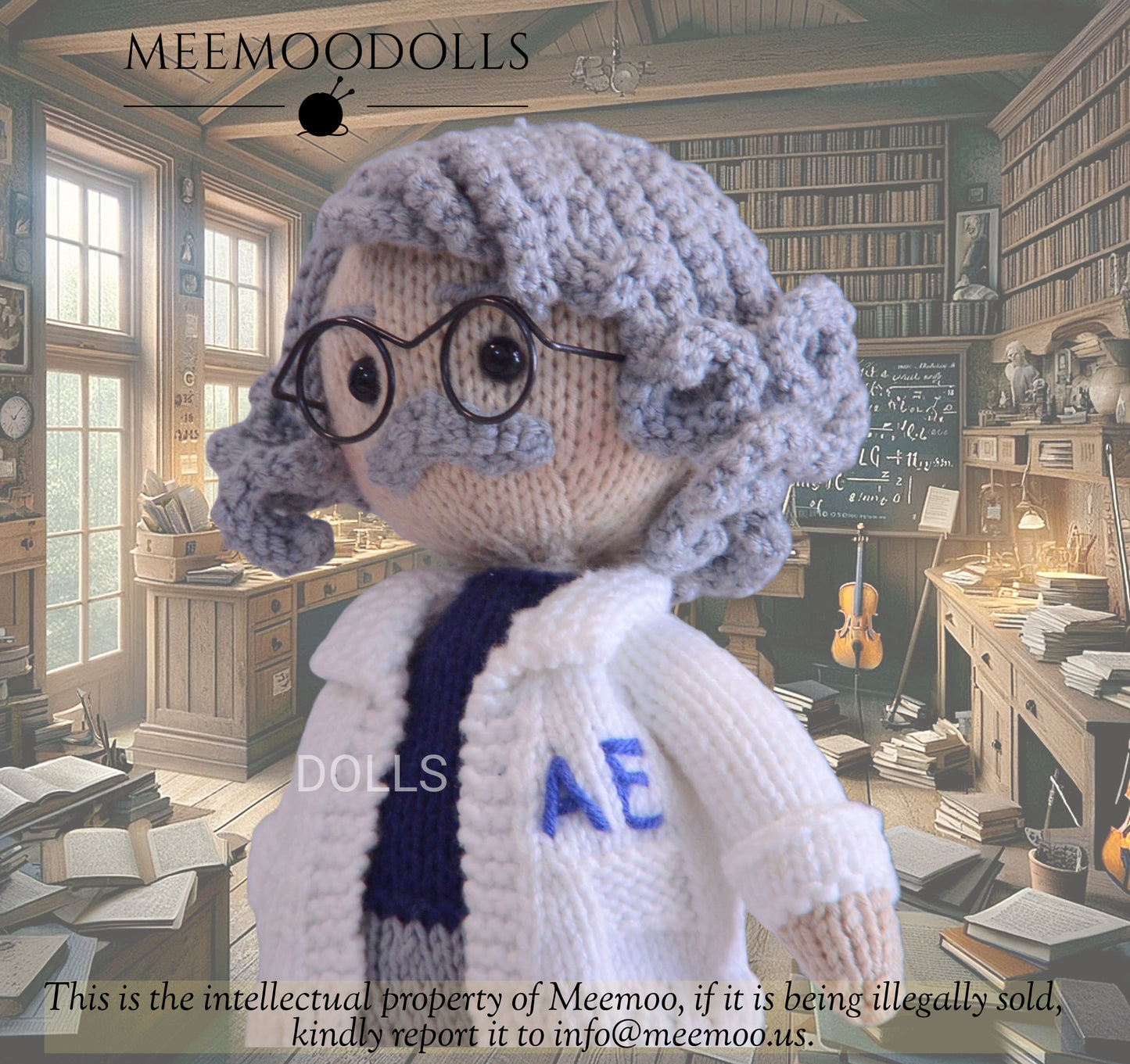 Albert Einstein Doll Knitting Pattern