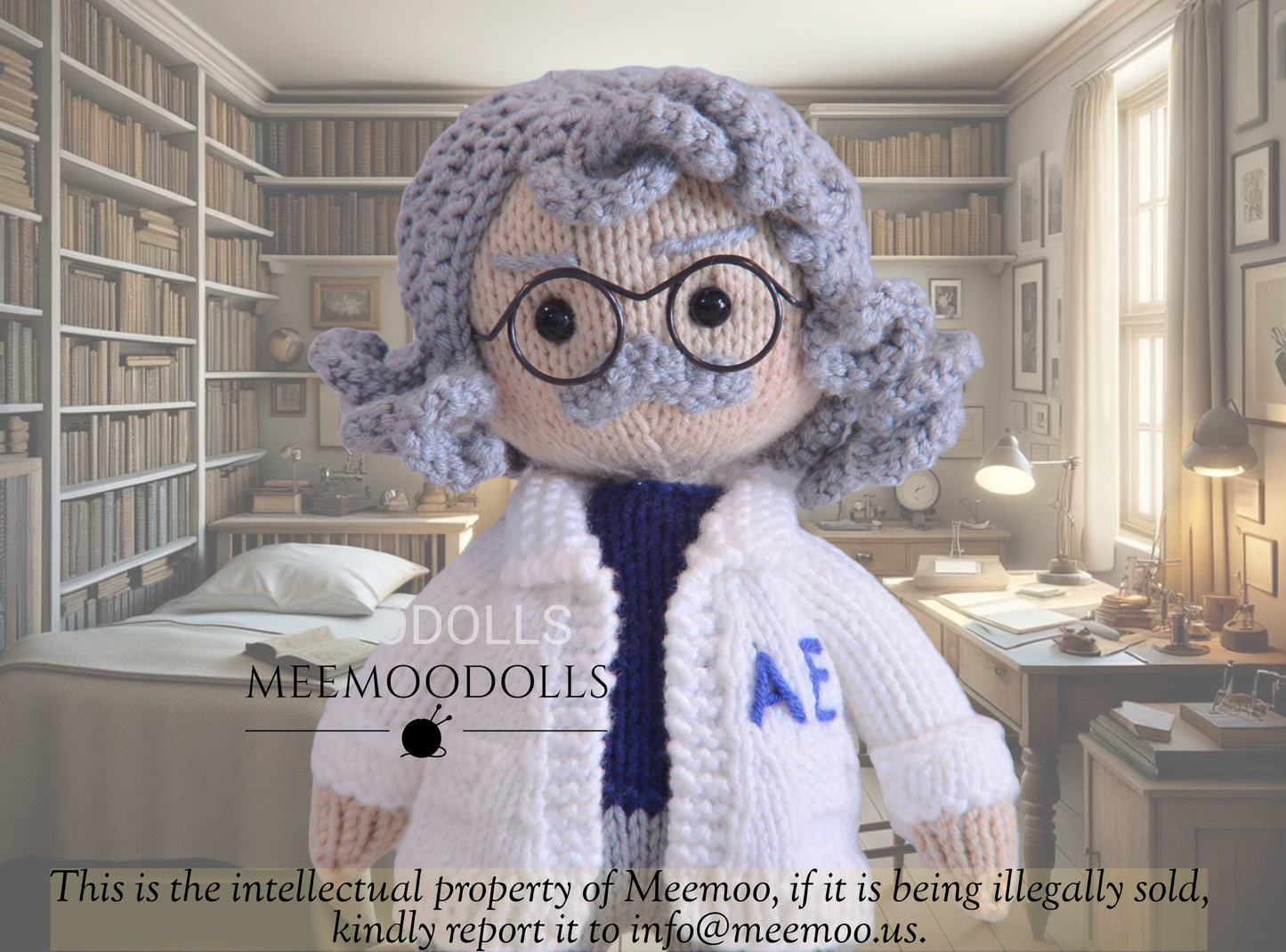 Albert Einstein Doll Knitting Pattern