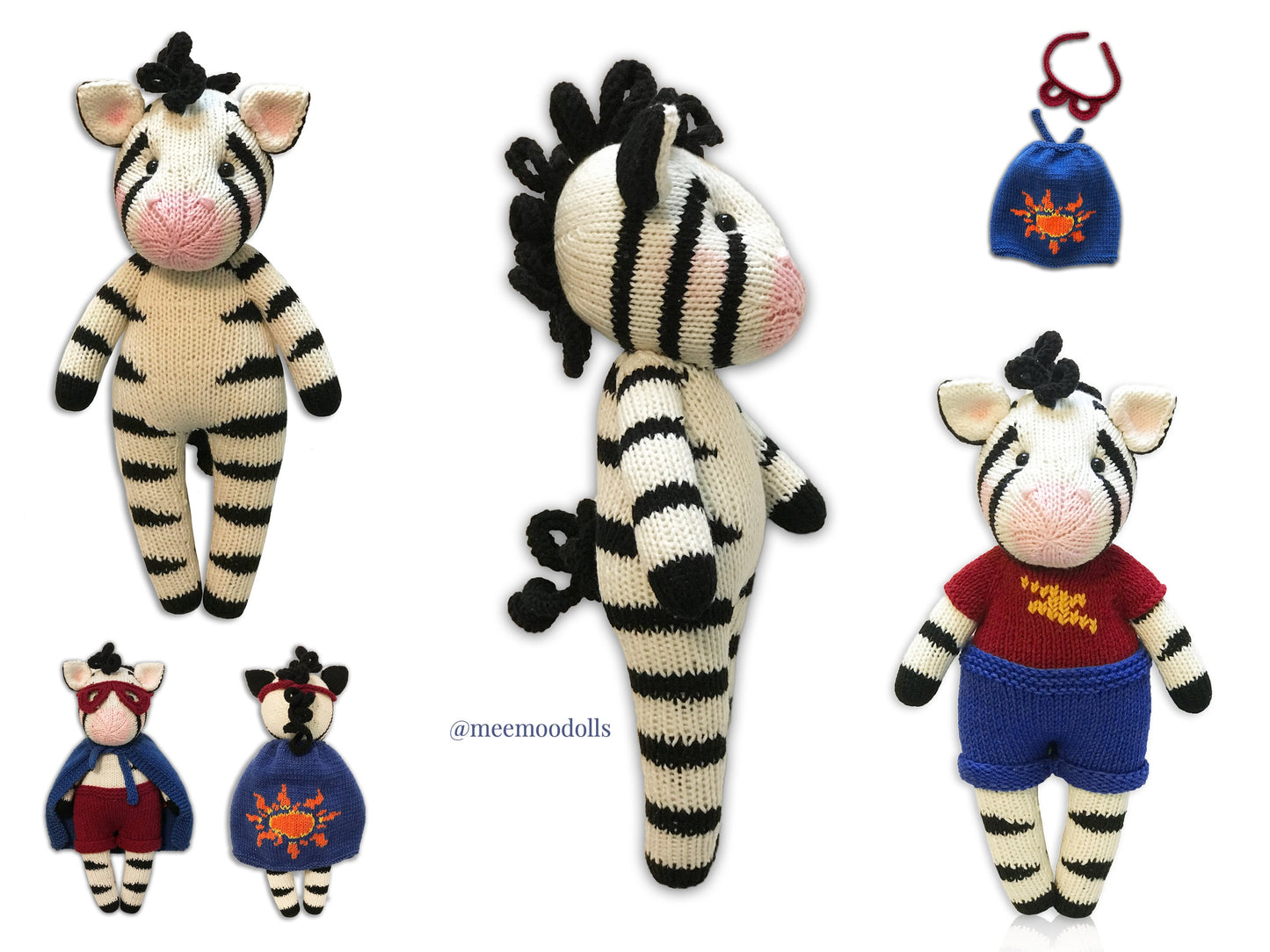 a group of stuffed animals on display