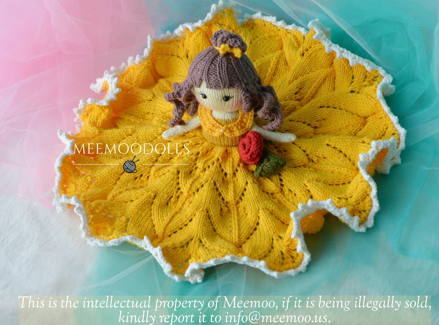 PATTERN Amigurumi Knits. Princess Security Blanket. The Beautiful Princess.