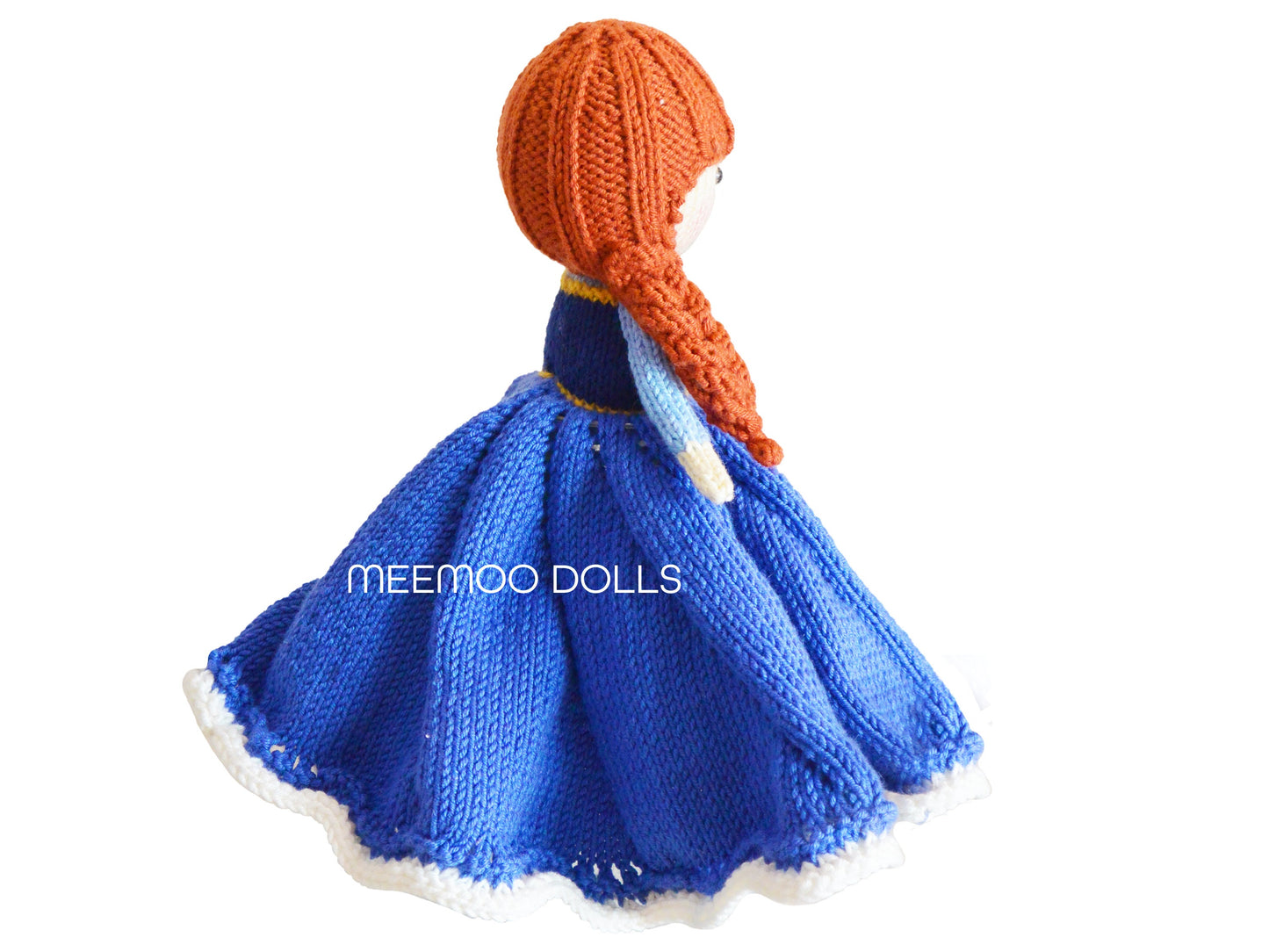 Princess Ana or Gerda in Snow Queen. Hans Christian Andersen Fairy Tales. Knitting Amigurumi. PDF pattern. Knitting Security Blanket.