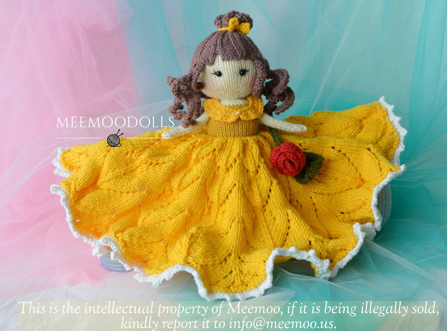 PATTERN Amigurumi Knits. Princess Security Blanket. The Beautiful Princess.