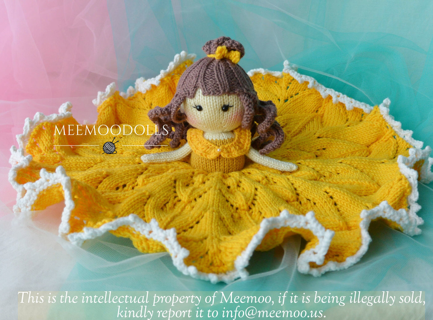 PATTERN Amigurumi Knits. Princess Security Blanket. The Beautiful Princess.