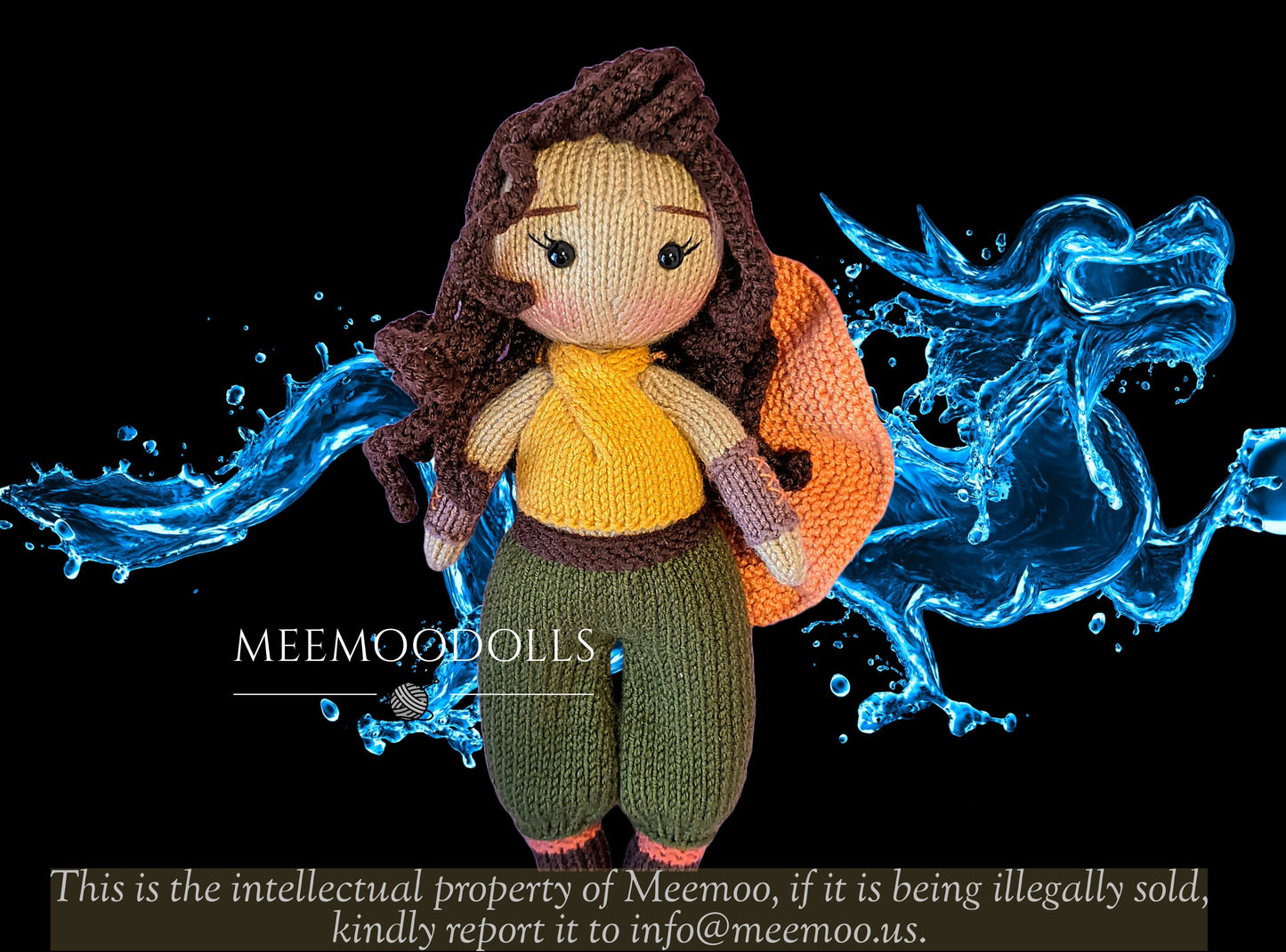 How to Knit Dragon Princess Doll. Little Warrior Doll. Knitted Toy Patterns. Meemoodolls.