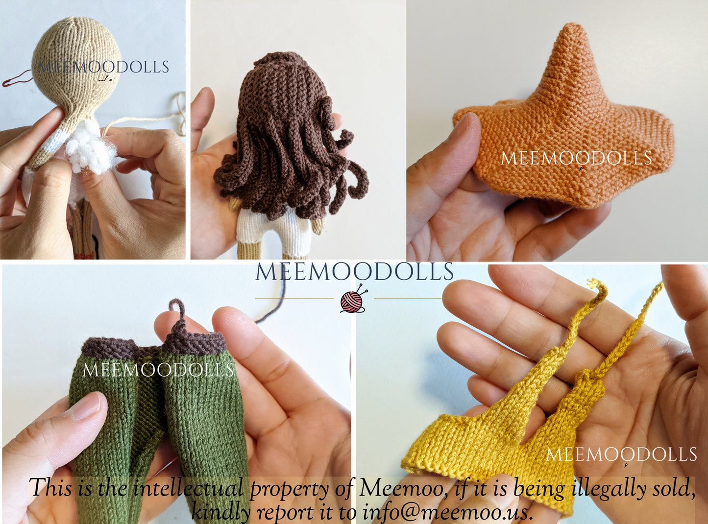 How to Knit Dragon Princess Doll. Little Warrior Doll. Knitted Toy Patterns. Meemoodolls.