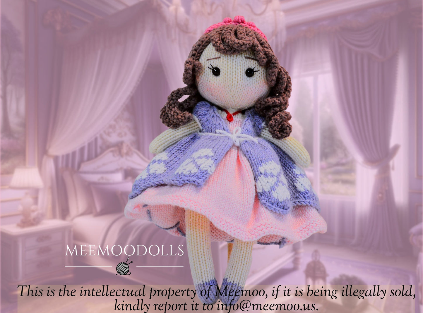 Knit Little Princess. Knitted Toy Patterns. Meemoodolls.