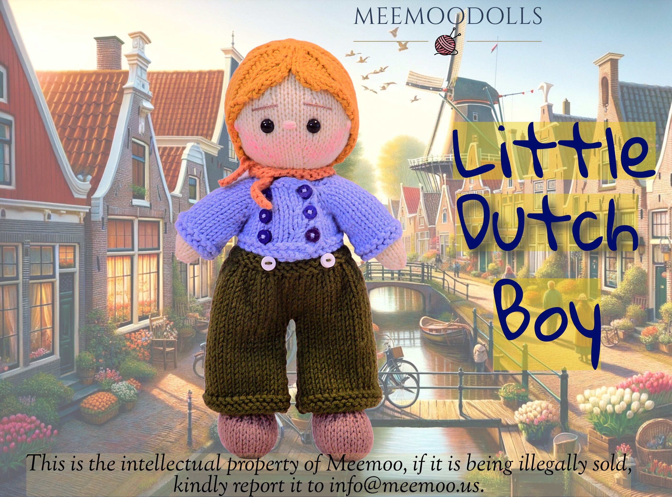 Global Tapestry Tots: Finn- A Dutch Boy Knitting Pattern – meemoodolls