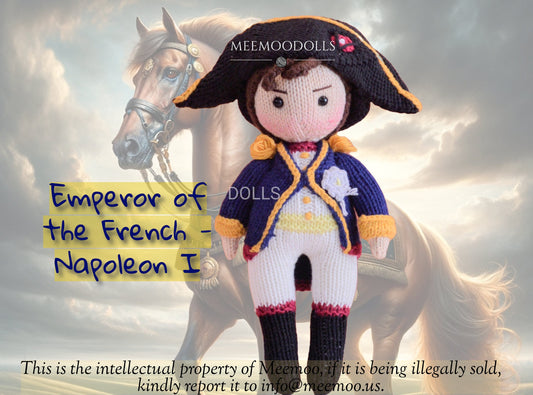 Napoleon - Knit French Emperor. Knitted toy Patterns. Meemoodolls.