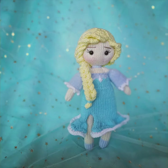 Knit Ocean Princess Doll. Knitted toy patterns. Meemoodolls