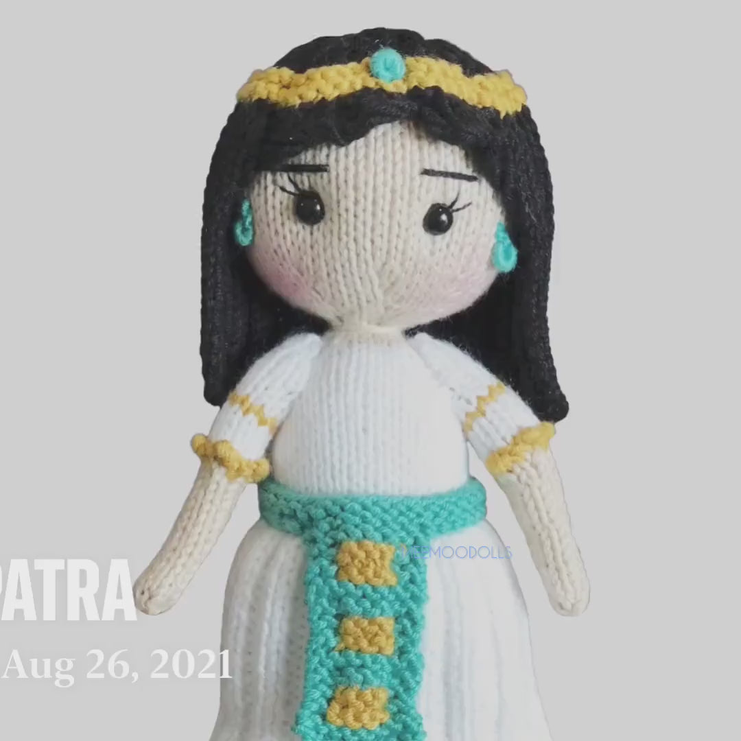 Knit Red Hair princess. Knitted toy Patterns. Meemoodolls.