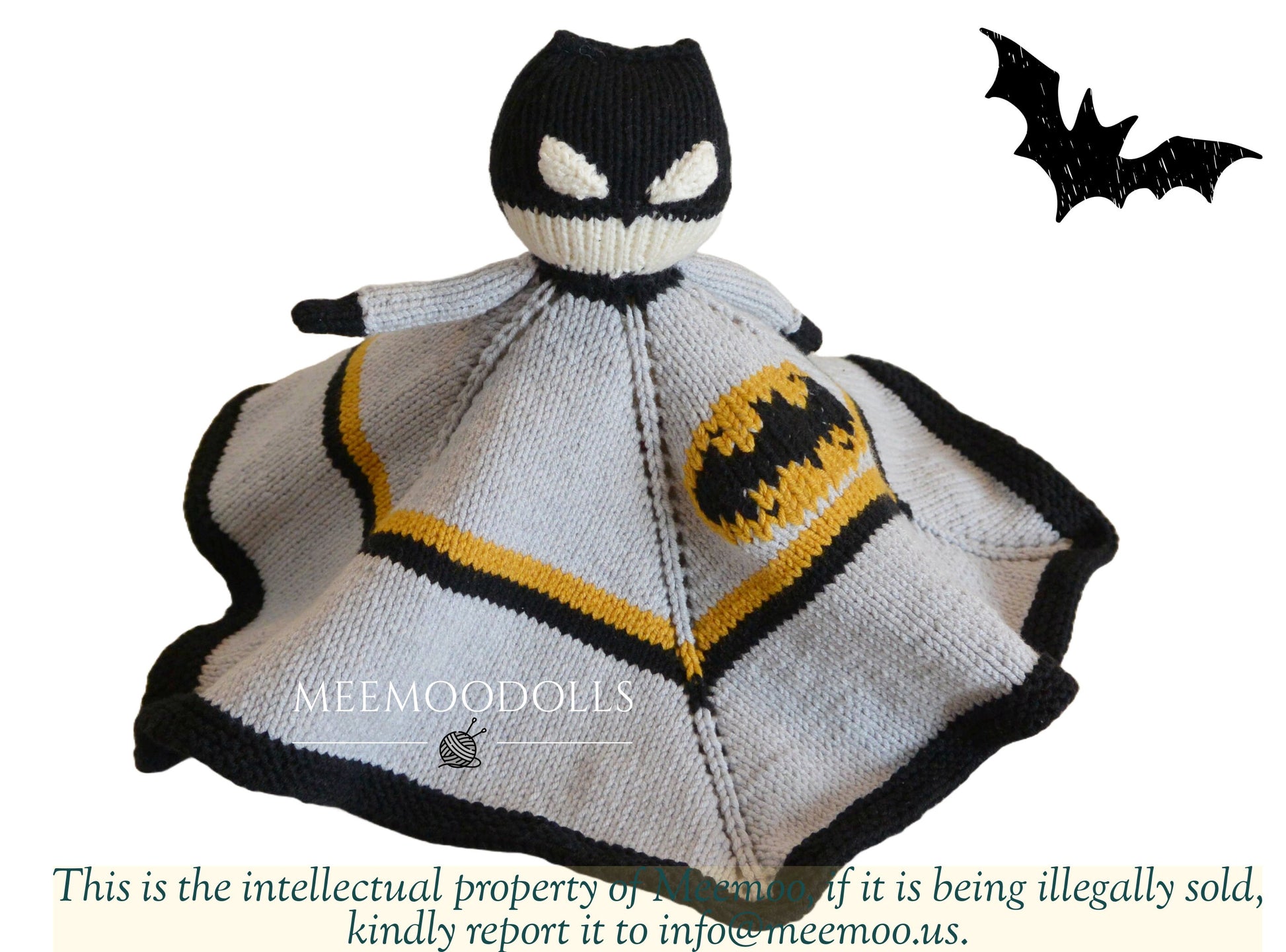 Knitting Security Blanket. Knitting Amigurumi. PDF pattern.