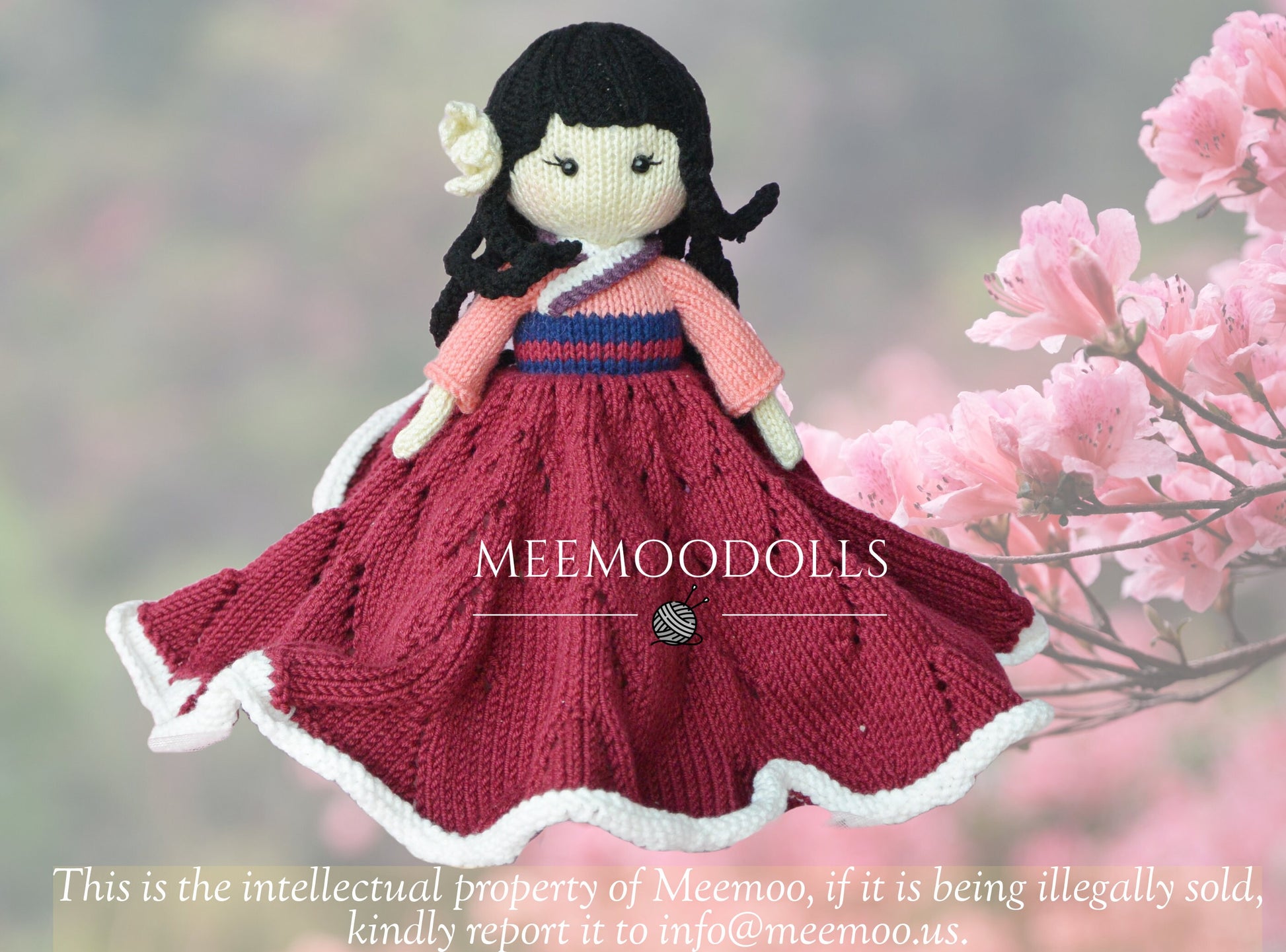 Knitting Pattern: Security Blanket. The Warrior Princess by Meemoo Dolls